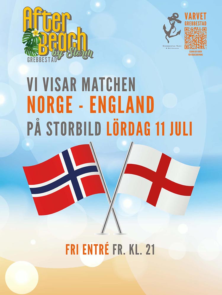 After beach Norge - England