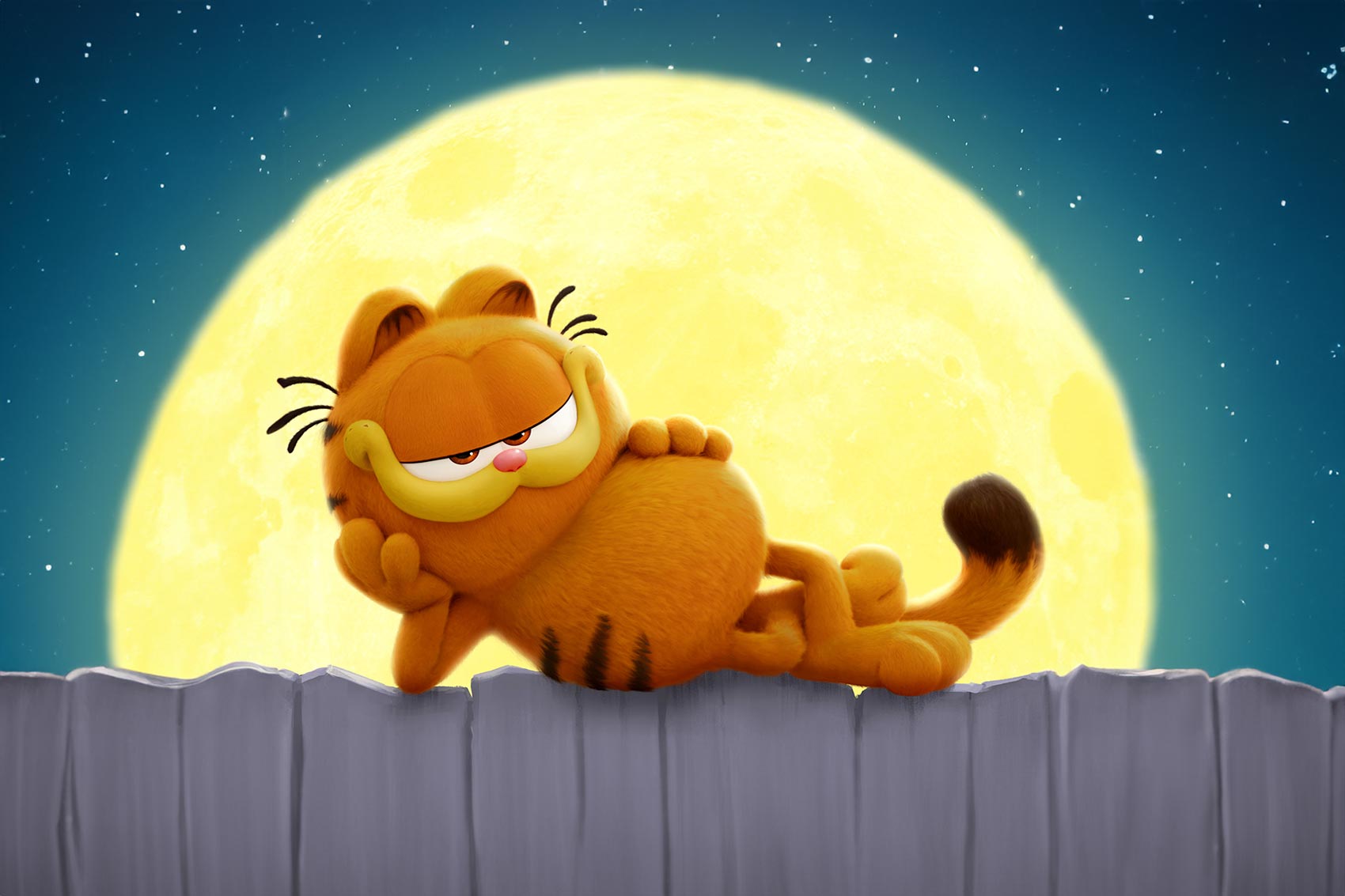 Garfield fence moon