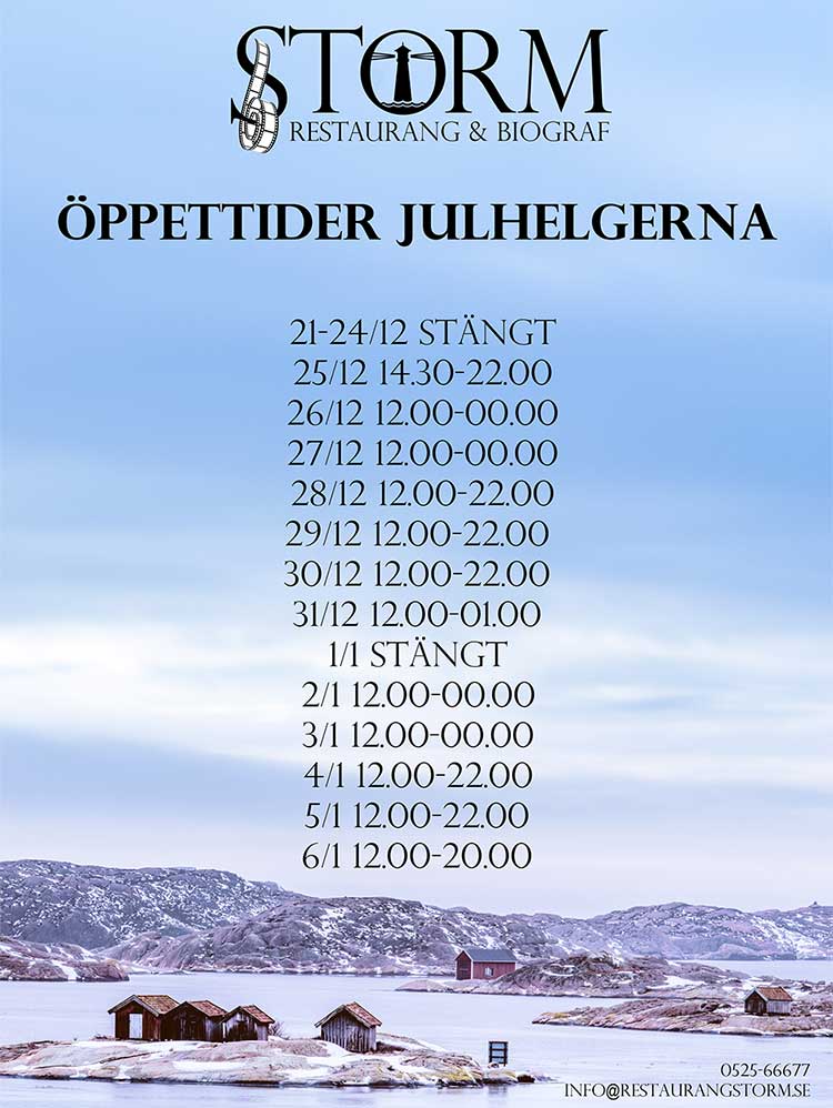 Öppettider jul 2025